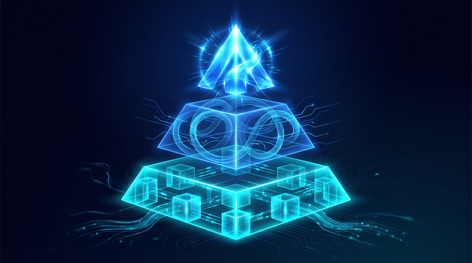 AI capability pyramid: content production at the widest base, personalization in the middle, customer support at the brightest peak